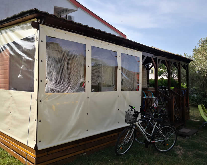 proti veterna zaščita terase mobilne hiše