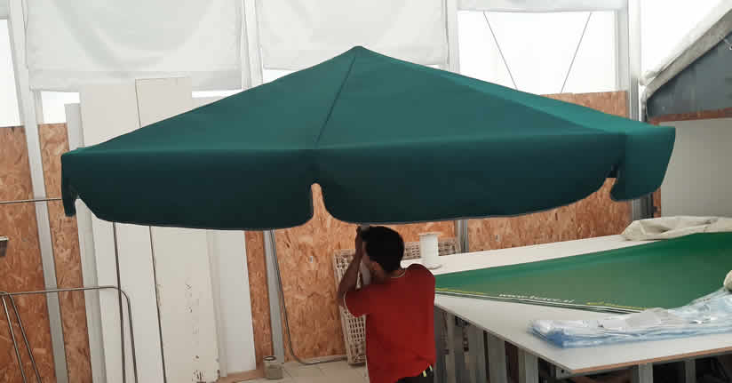 Izdelava platna za gostinske senčnike