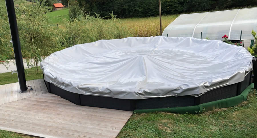 Abdeckplane für runden Sandkasten, wetterfest
