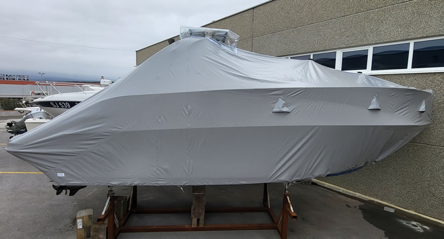 Persenning Bavaria 27, Wintertransport Bootsplane