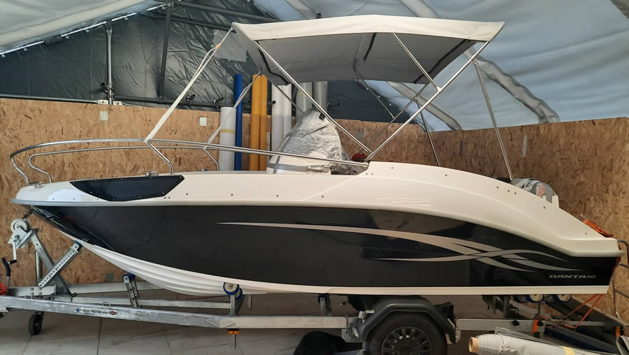 Tenda aus Edelstahl und hochwertigem Canvas für Boot