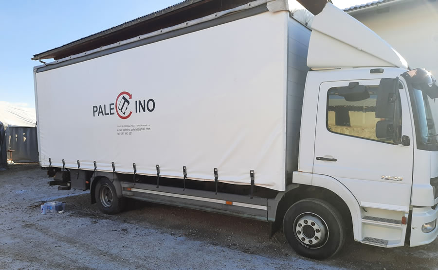 Bedruckte LKW Plane, Werbedruck auf Nutzfahrzeugplane