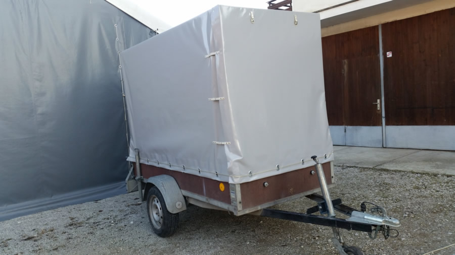 Anhängerplane in grauer Farbe, PKW Anhänger Plane