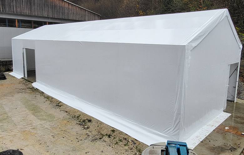 Weiße PVC Dachplane für Lagerzelt, Zeltplane nach Maß