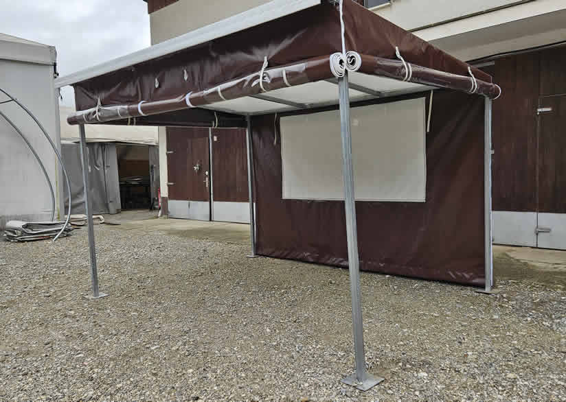 odprte leva desna in prednja stranica, zračna kamp kuhinja 