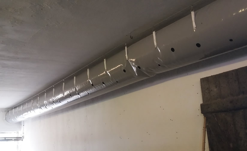 prezračevalne tube, tube za prezračevanje hleva