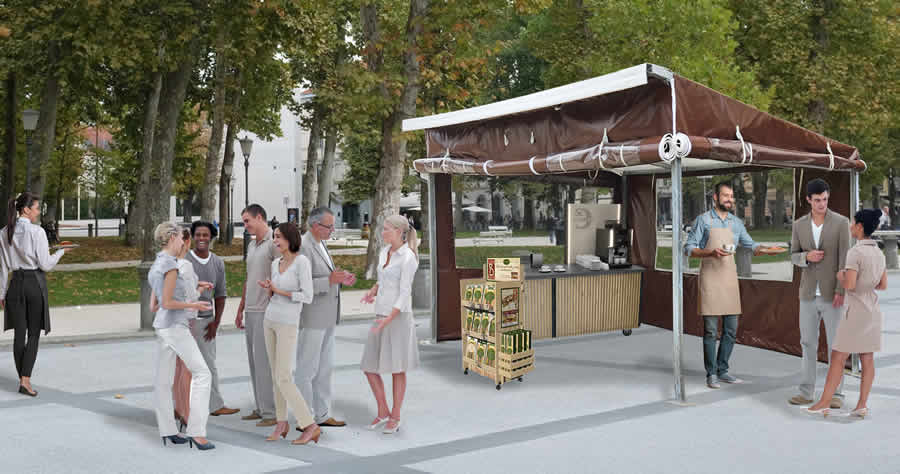 stojnica, prodajna stojnica, izdelava stojnic, štant, stojnica za predstavitev, sejemska stojnica